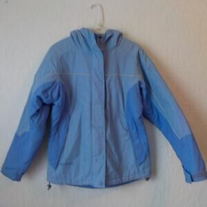 VTG Columbia Blue Purple Winter Jacket Women Medium Hooded 90s Y2K Sportswear